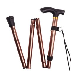 Folding Aluminum Trekking Pole – Collapsible Hiking Walking Cane Travel Stick
