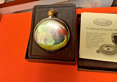 DALVEY Scotland Classic Pocket Compass Mirror Finish Stainless w/ Box and papers