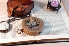 Personalized Custom Engraved Working compass with leather case, Gift for Husband