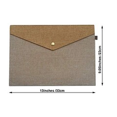 Durable File Folder Document Holder Portfolio Envelope Felt A4 Beige and Brown
