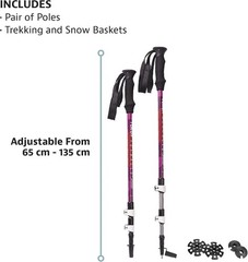 Lightweight Advanced Float Trekking Poles with Fast Lock Adjustment