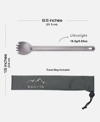 Ultralightweight Hiking Bundle 750ml Pot, Long Spork, 6pc Dry Bag & Seat Pad