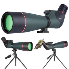 20-60×80 Spotting Scopes for Bird Watching, BAK4 Waterproof Spotting Dark Green