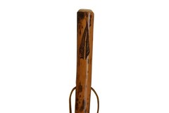 Walking Stick, Feather Carving, Hand-carved Hardwood Hiking Staff, Made in USA