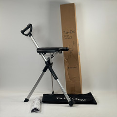 Step2Gold Ta-Da Chair Series 2 34.2″ Walking Cane Foldable Chair Black