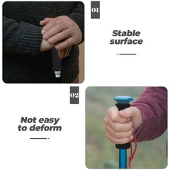 6Pcs Black Ergonomic Cane Handle Grip Replacement for Daily Use Crutch Handles