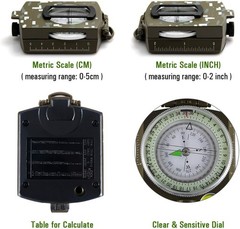 Camouflage Tactical Survival Compass – Waterproof & Impact Resistant Mini Design