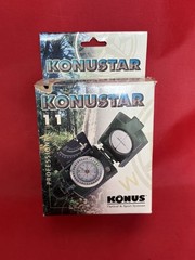 Konus 4075 Konustar-11 Metal Compass, Liquid Filled w/ Clinometer Green in Box