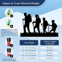 Nordic Walking Trekking Poles – 2 Sticks with Anti-Shock and Quick Lock Syste…