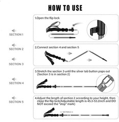 Ultralight 7.6oz 100% Carbon Fiber Trekking Poles, 2-Pack Collapsible Anti-Sh…