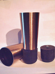 walking stick tip BRASS with extra rubber bottom made for larger stick or staff