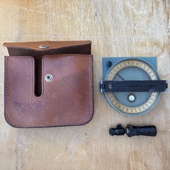 Vintage Leupold Forester Compass w/ Leather Case Portland Ore