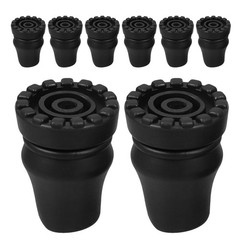 8Pcs Black Cane Replacement Tips Durable Non Slip Crutch Pads for Outdoors