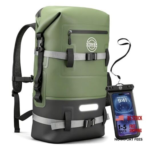 5/10/25/30/40/55L Waterproof Dry Bag- Roll-Top 40L 40l Green (With Phone Case)