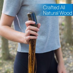 RMS Nature Wood Walking Stick – Wooden Hiking Stick and Trekking Pole with Le…