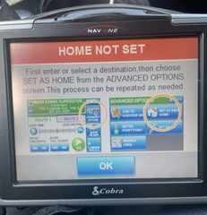 Cobra GPSM5000 NAV One 5000 Portable Navigation GPS Navigator Used