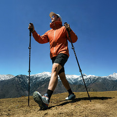 Adjustable Collapsible Walking Poles for Hiking – Quick-Lock System, 25″ to 53″