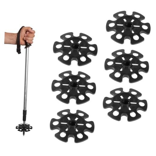 6pcs Ski Pole Baskets Replacement, Snow Baskets for Trekking Poles Walking
