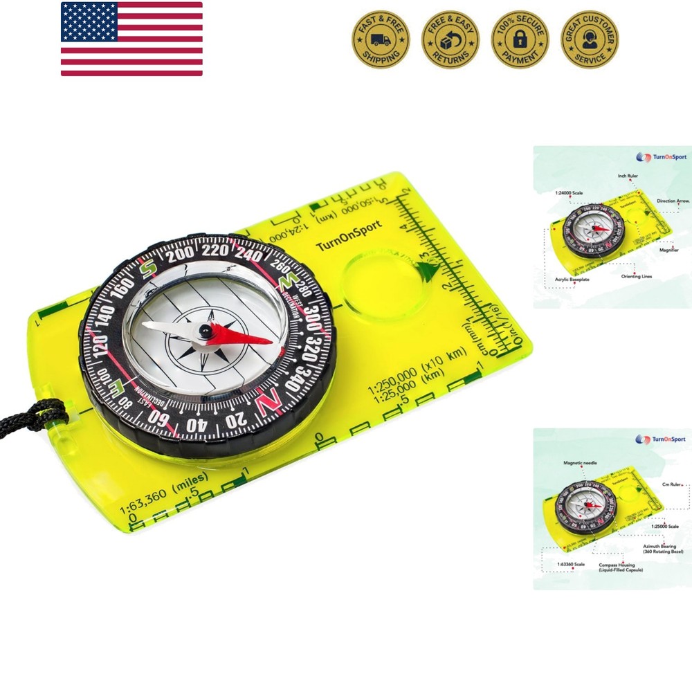 Orienteering Compass – Advanced Scout Compass for Hiking, Camping, and Backpa…