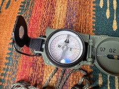 Cammenga Model 27 US Military Phosphorescent Lensatic Compass Tested W Pouch