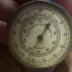 Vintage German Curvimeter Map Measurer Compass Opisometer Tool Miles & Verstes