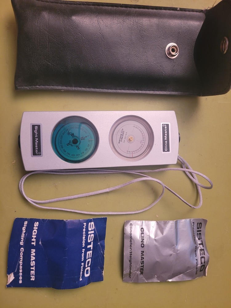 Sisteco Sight Master/Clino Master Professional Compass in Case Made Finland