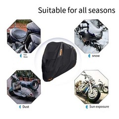 Motorcycle Cover with UV Protection and Reflective Strips for Enhanced Safety