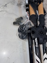 TrailBuddy Trekking Poles NWT Hiking Walking Sticks Grip Black accessories