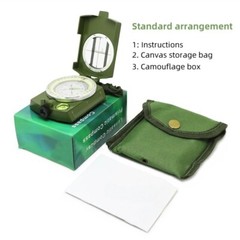 Military Compass Pocket Sighting Clinometer Classic Hiking Luminous Lensatic Map