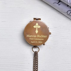 Retirement Gift Engraved Compass – Personalized Working Brass Compass Keepsake