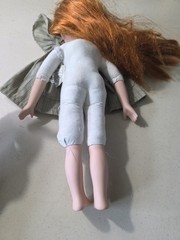 Porcelain Doll 15.5in NJSF Red Hair Character Face Costume Outfit