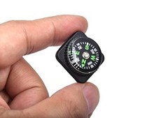 15pcs Slip-On Wrist Compass Hard Shell Liquid Filled Mini Small Button Compass