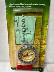 Coghlan’s Map Compass Deluxe W/ Lanyard PACKAGE SHOWS WEAR