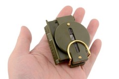 Lensatic Compass Military Camping Survival Marching Plastic Pocket Army Style