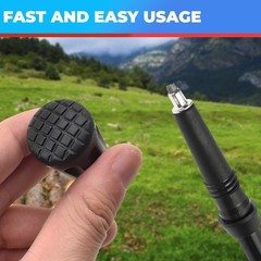 6 Pcs Hiking Pole Tips Accessories – Cane Rubber Black