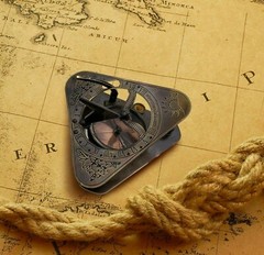 Solid Brass Captain’s Nautical Sundial Compass