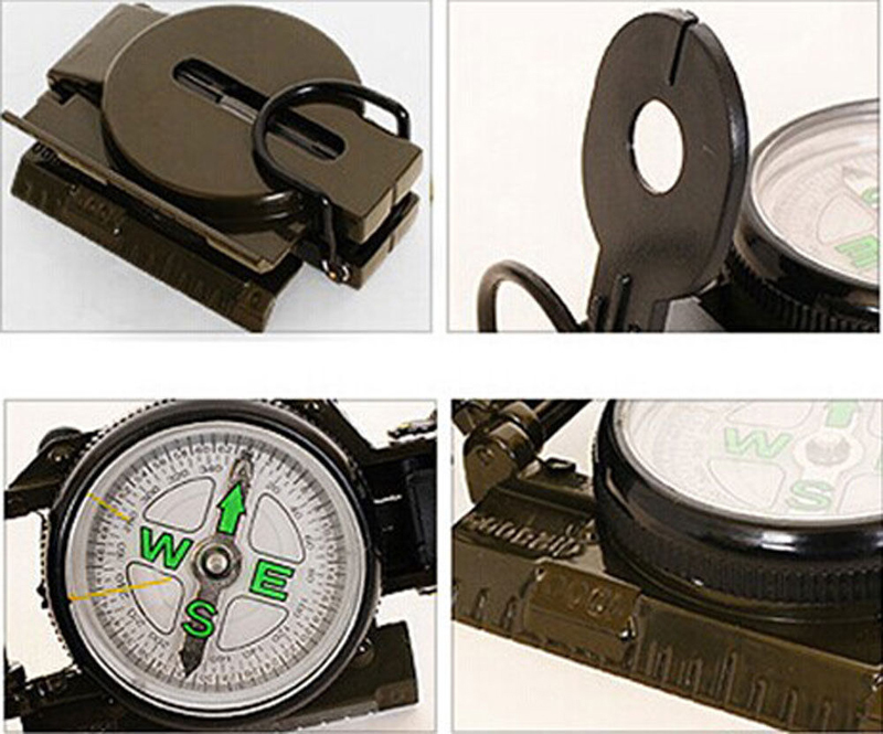Hot Sale Lensatic Compass Military Camping Hiking Army Style Survival Marching