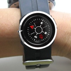 25MM Watch Wrist Strap Compass Survival Tool Outdoor Hiking Camping Accessories