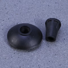 4 Pairs Durable Anti Skid Crutch Tips Hiking Pole Cover Reusable Black Caps