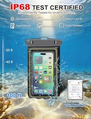4 Pack IP68 Waterproof Phone Pouch (2 Pack Floating and 2 Pack Sinking