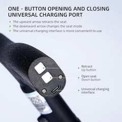 Lightweight Folding Hiking Pole with Seat, Aluminum Walking Stick, Anti-Slip, Ea