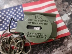 NOS 2001 USmade USGI Survival Cammenga Model 3H TritiumLensatic Magnetic Compass