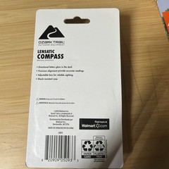 OZARK TRAIL LENSATIC COMPASS, GLOW IN THE DARK, 5093 BLACK NEW