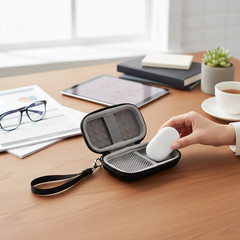 Waterproof Case for EKG Heart Rate Monitor with Cable Organizer Pocket