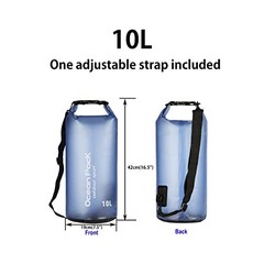 Waterproof Dry Bag,10L/20L Roll Top Waterproof Dry Bag Backpack For Blue-10L