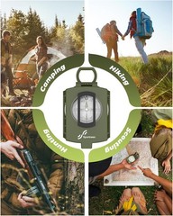 Sportneer High-Precision Compass, Waterproof, with Strap and Carrying Case