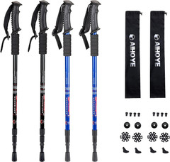 Hiking Trekking Poles, 2 Pack Collapsible, Lightweight, anti Shock, Walking Stic
