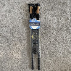 Cascade Mountain Tech Carbon Fiber Hiking Trekking Poles Cork Grip 2 Poles NEW