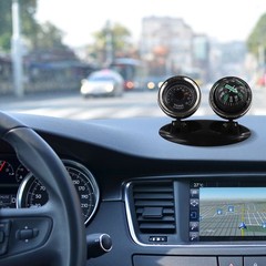 Car Compass with Built in Thermometer Compact Design for Easy Placement
