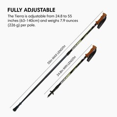 Tierra Trekking Poles – 8 oz, Ultralight, Backpacking, Thru Hiking Poles, Adj…